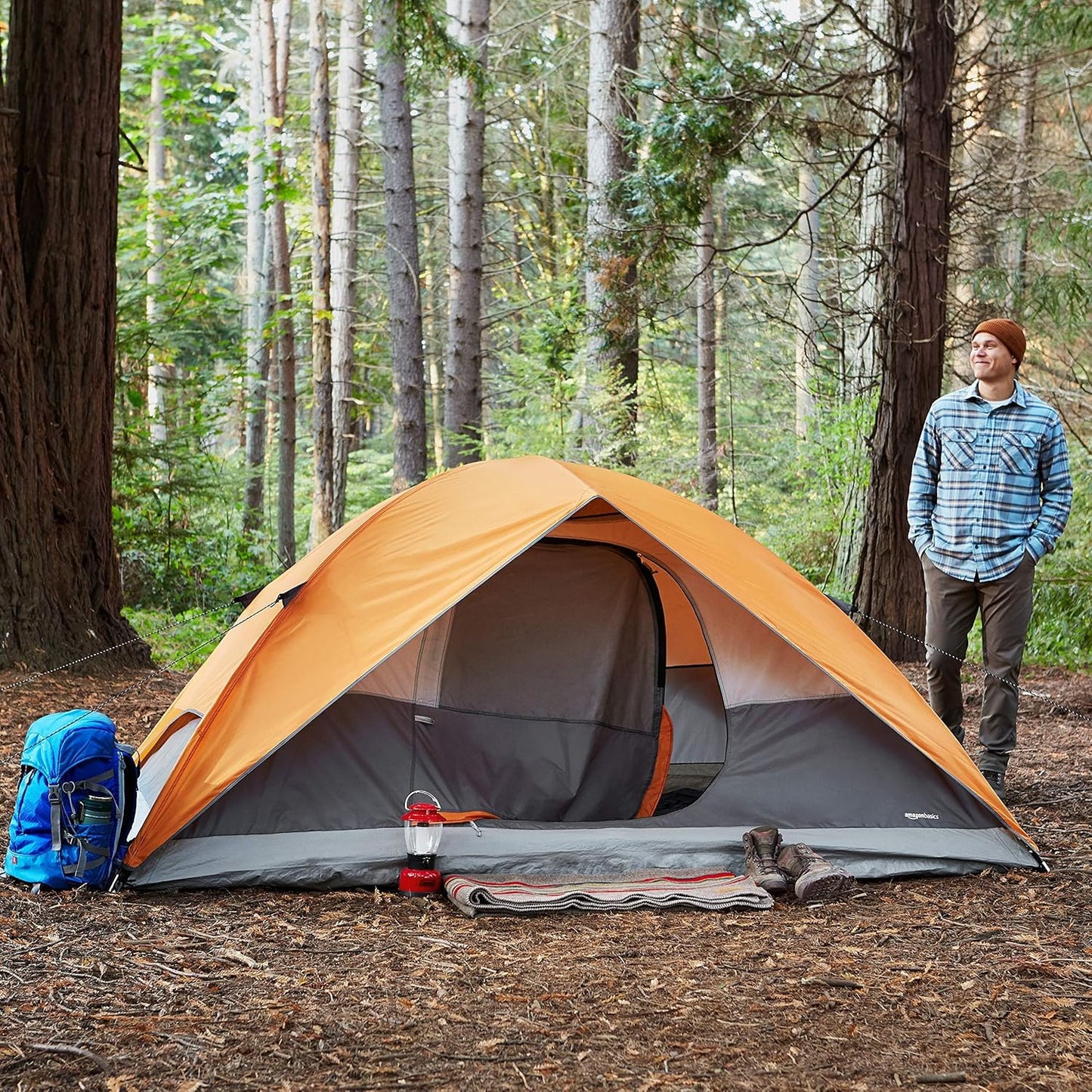 Camping Tent, 3-Season Dome Design with Rainfly