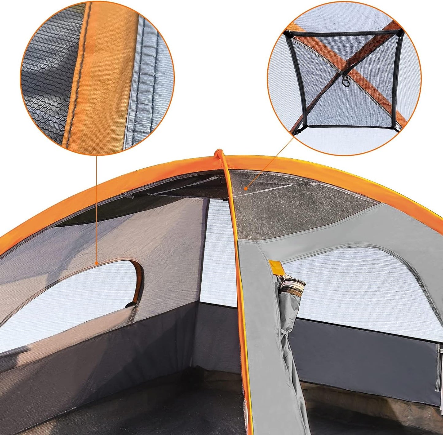 Camping Tent, 3-Season Dome Design with Rainfly